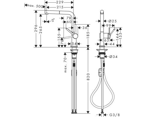 Смеситель Hansgrohe 72808000