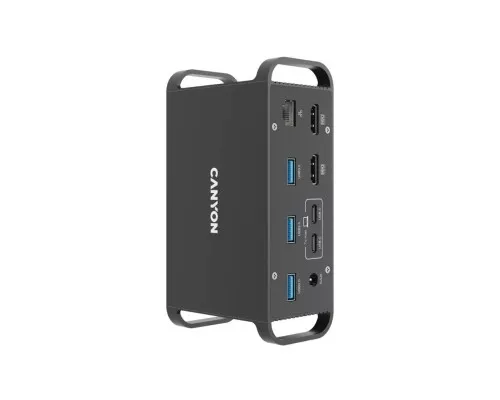 Порт-реплікатор Canyon Docking Station with 14 ports, with Type C female*4, USB3.0*2, USB2.0*2 (CNS-HDS95ST)