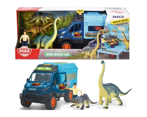 Ігровий набір Dickie Toys Дослідження динозаврів з машиною 28 см, 3 динозаврами та фігуркою (3837025)