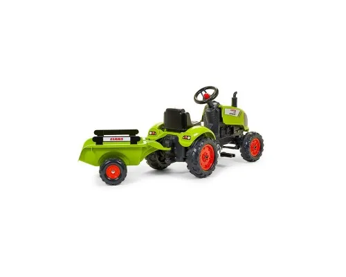 Веломобіль Falk Claas Arion трактор на педалях з причепом Зелений (2041C)