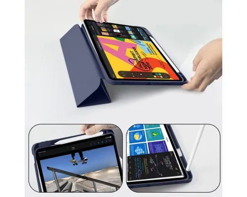 Чохол до планшета BeCover Tri Fold Soft TPU mount Apple Pencil Apple iPad Air 5 (2022) 10.9" Deep Blue (708454)