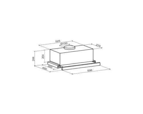 Витяжка кухонна GRANADO Telde 603-1200 black (GCH336311)