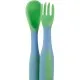 Набір дитячого посуду Baboo гнучких ложок і виделок, зелений, 6+ міс (10-038)