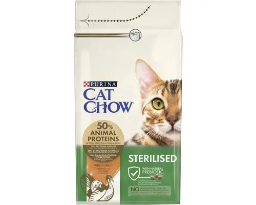 Сухой корм для кошек Purina Cat Chow Sterilised с индейкой 1.5 кг (7613287329516)