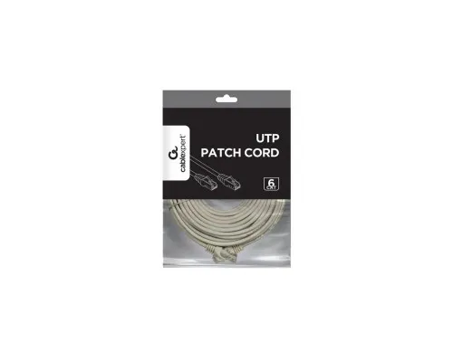 Патч-корд 15м UTP cat 6 CCA gray Cablexpert (PP6U-15M)