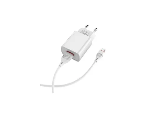 Зарядное устройство BOROFONE BA20A Sharp charger set (Lightning) White (BA20AMW)