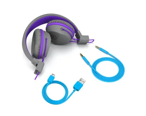 Наушники Jlab JBuddies Studio Wireless Graphite/Purple (IEUHBSTUDIORGRYPRPL4)