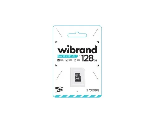 Карта пам'яті Wibrand 128GB mictoSD class 10 UHS-I U3 (WICDHU3/128GB)