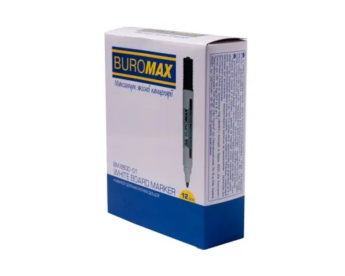 Маркер Buromax для магнитных досок, черный, 2-4 мм, спиртовое основание (BM.8800-01)