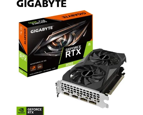 Видеокарта GIGABYTE GeForce RTX3050 6Gb WINDFORCE OC (GV-N3050WF2OC-6GD)