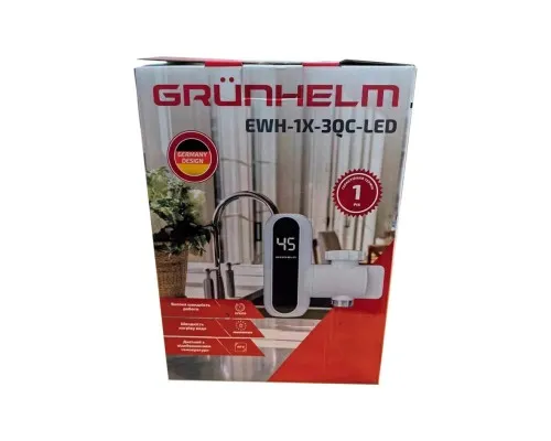 Проточний водонагрівач Grunhelm EWH-1X-3QC-LED