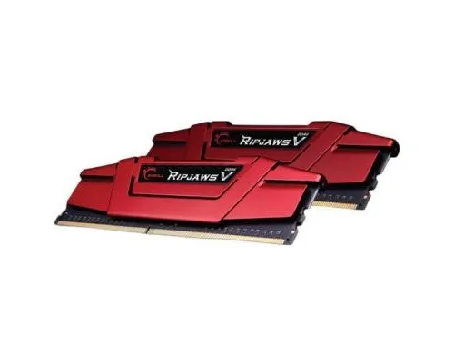 Модуль памяти для компьютера DDR4 8GB (2x4GB) 2666 MHz RIPJAWS V RED G.Skill (F4-2666C15D-8GVR)