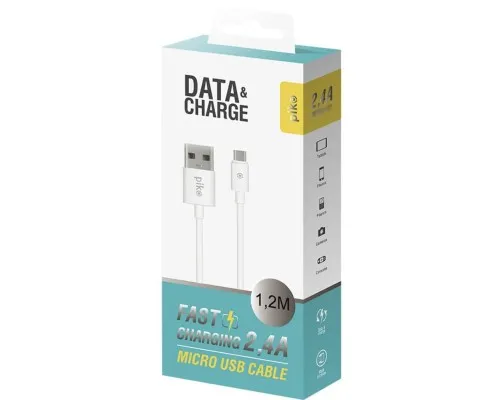 Дата кабель USB 2.0 AM to Micro 5P 1.2m white Piko (1283126496172)