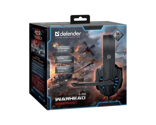 Наушники Defender Warhead G-390 Black-Blue (64038)