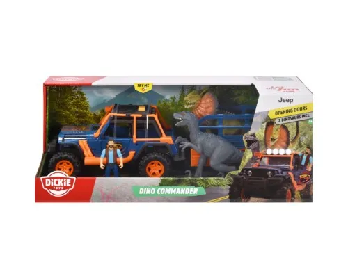 Игровой набор Dickie Toys Надзиратель динозавров с джипом 40 см, 2 динозаврами и фигуркой (3837024)