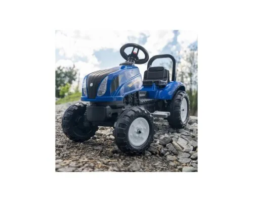 Веломобиль Falk New Holland трактор на педалях с прицепом Синий (3080AB)