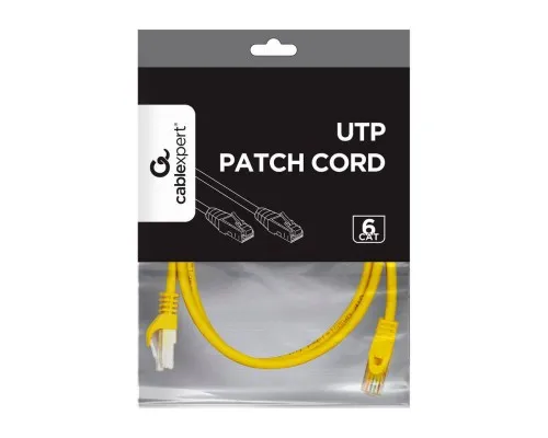 Патч-корд 5м UTP cat 6 CCA yellow Cablexpert (PP6U-5M/Y)