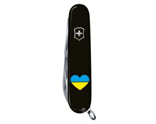 Ніж Victorinox Huntsman Ukraine 91 мм Чорний Серце синьо-жовте (1.3713.3_T1090u)