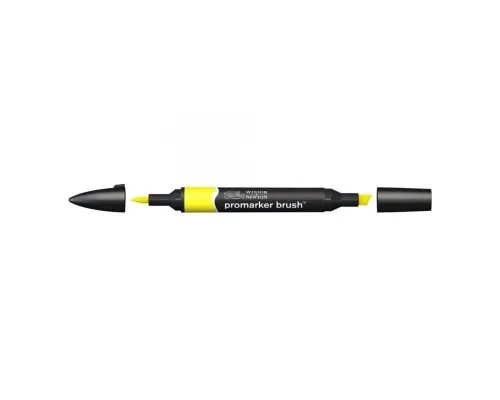 Маркер Winsor&Newton двосторонній Brushmarker, (Y657) Жовтий (884955043103)