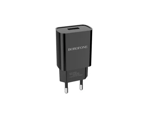 Зарядний пристрій BOROFONE BA20A Sharp single port charger set (Micro) Black (BA20AMB)