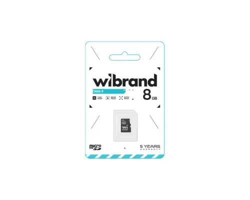 Карта пам'яті Wibrand 8GB mictoSD class 4 (WICDC4/8GB)