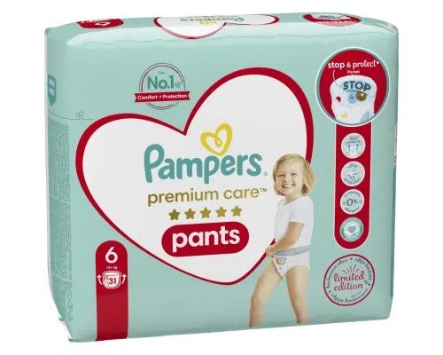 Подгузники Pampers Premium Care Pants Extra Large (15+ кг), 31 шт. (8001090759917)