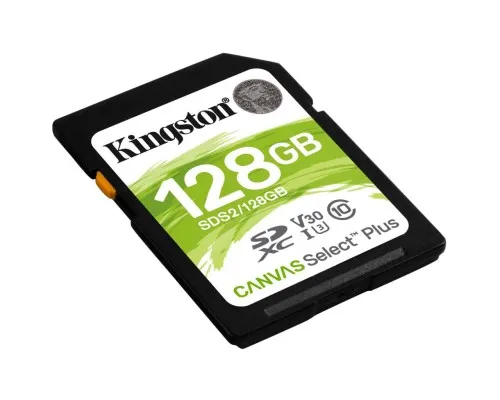 Карта памяті Kingston 128GB SDXC class 10 UHS-I U3 Canvas Select Plus (SDS2/128GB)