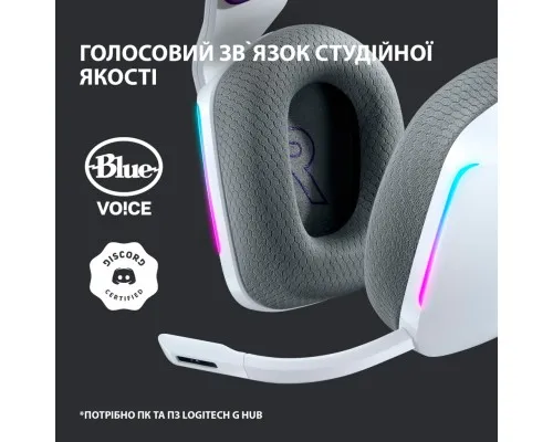 Навушники Logitech G733 Lightspeed Wireless RGB Gaming Headset White (981-000883)