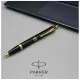 Ручка шариковая Parker IM 17 UKRAINE Black GT BP Огненный Трезубец (22032_T031y)