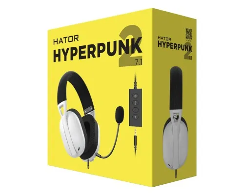 Наушники Hator Hyperpunk 2 USB 7.1 Black/White (HTA-846)