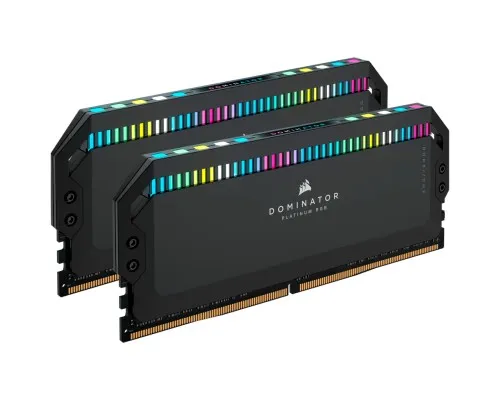 Модуль памяти для компьютера DDR5 32GB (2x16GB) 6200 MHz Dominator Platinum RGB Black Corsair (CMT32GX5M2X6200C36)