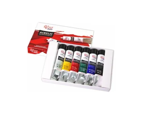 Акрилові фарби Rosa Studio 6 кольорів по 20 мл (4823098522799)