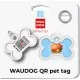 Адресник для животных WAUDOG Smart ID с QR паспортом Гамбургер, кость 40х28 мм (231-4037)