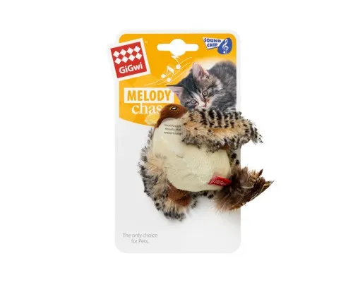 Игрушка для кошек GiGwi Melody chaser Птичка со звуковым чипом 13 см (75042)