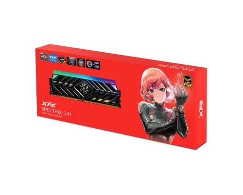 Модуль памяти для компьютера DDR4 8GB 3600 MHz XPG Spectrix D41 RGB Tungsten Gray ADATA (AX4U36008G18I-ST41)