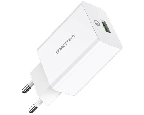 Зарядний пристрій BOROFONE BA21A Long journey single port QC3.0 charger set (Type-C) White (BA21ACW)