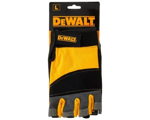 Защитные перчатки DeWALT открытые, разм. L/9, с накладками на ладони (DPG213L)