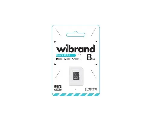 Карта пам'яті Wibrand 8GB mictoSD class 10 (WICDHC10/8GB)