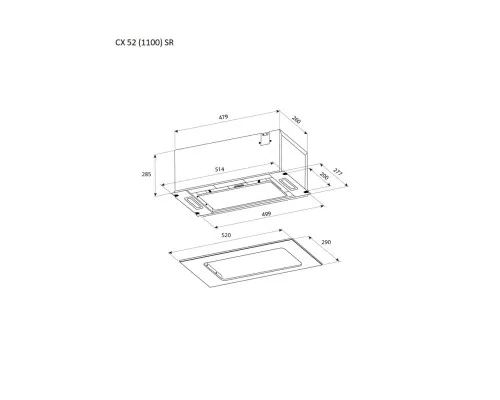 Вытяжка кухонная Pyramida CX 52 (1100) SR GWH