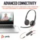 Наушники Poly BlackWire C3225 USB-C HS Stereo +3.5mm Plug +USB-C/A Adapter (Bulk) Black (8X229A6)