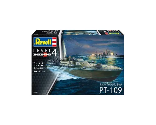 Сборная модель Revell Патрульный торпедный катер PT-109 уровень 4 масштаб 1:72 (RVL-05147)