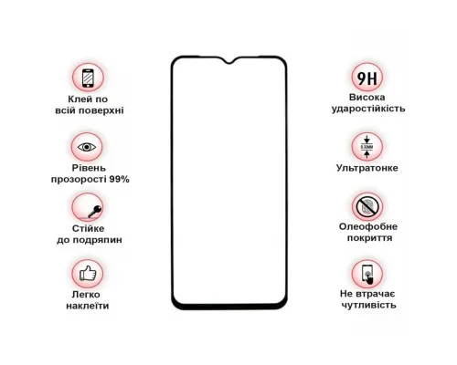 Скло захисне BeCover Blackview A52 Pro Black (712128)