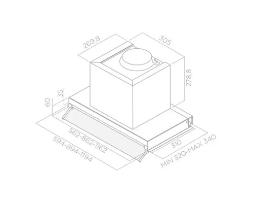 Вытяжка кухонная Elica BOX IN IX/A/90