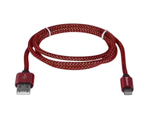 Дата кабель USB 2.0 AM to Lightning 1.0m ACH01-03T PRO Red Defender (87807)