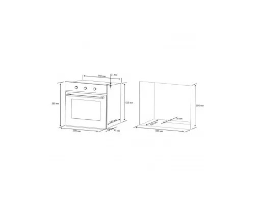 Духовой шкаф Eleyus DIANA 6006 WH