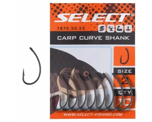 Гачок Select Carp Curve Shank 02 (10 шт/уп) (1870.50.53)