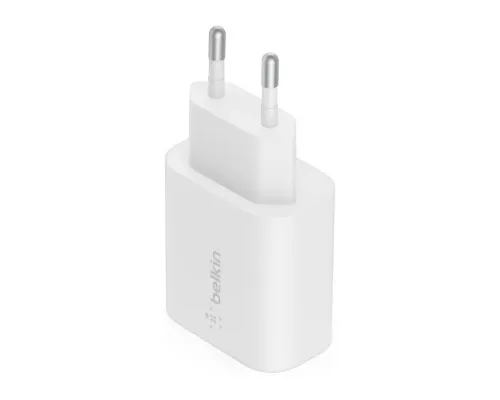 Зарядний пристрій Belkin Home Charger 25W Power PD PPS USB-C, white (WCA004VFWH)