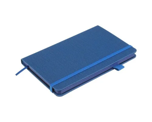 Книга записна Buromax Tweed 125x195 мм 96 аркушів в клітинку обкладинка зі штучної шкіри Синя (BM.291163-02)