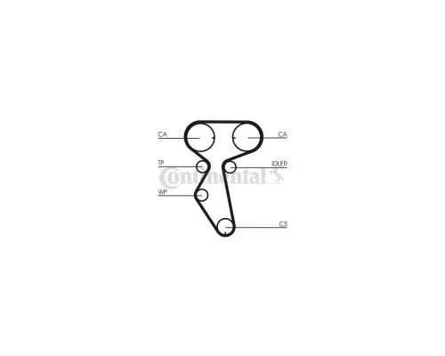 Комплект ременя ГРМ з помпой CONTITECH CT887WP2