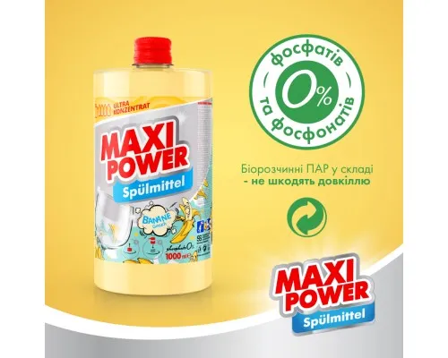 Средство для ручного мытья посуды Maxi Power Банан запаска 1000 мл (4823098411987)